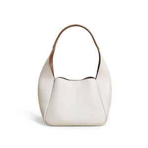Leather Shoulder Bag White